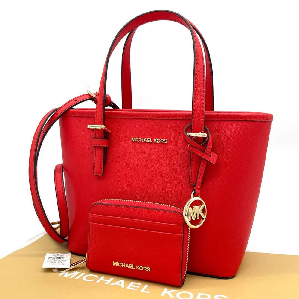 Michael Kors Xsmall Top Zip Tote Crossbody Bag & Card Case Wallet